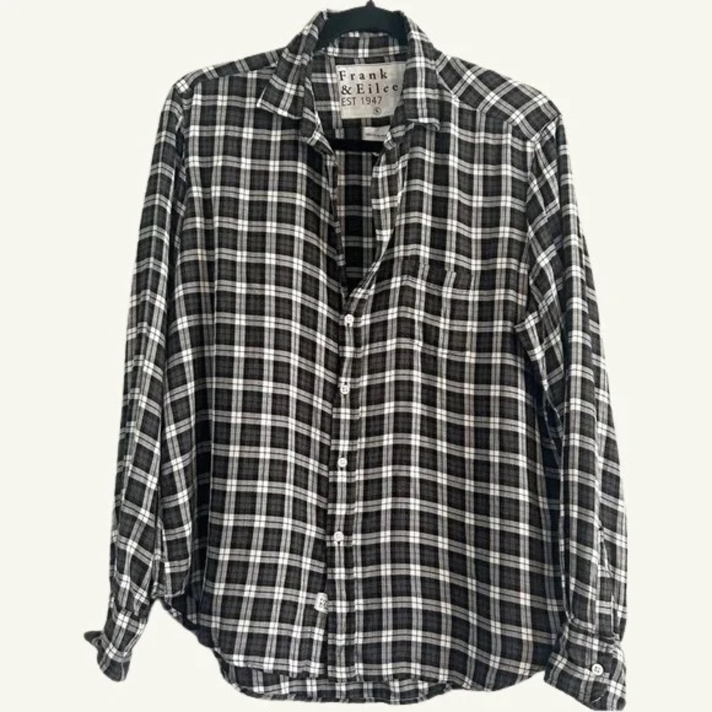 Frank & Eileen EILEEN Black and White Plaid, Flannel (T3)